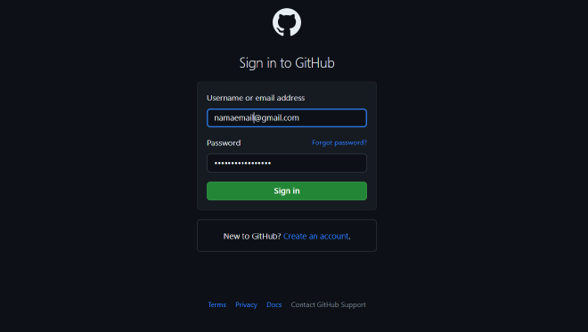 Sign In Github